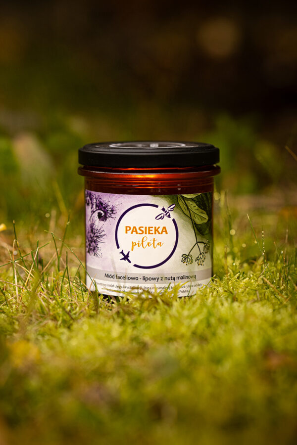 Miód faceliowo - lipowy z nutką malinową 1200 g